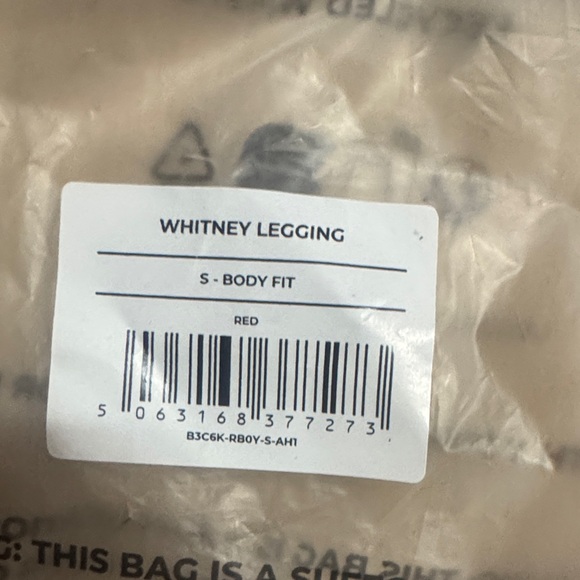 Gymshark NEW red size small S body fit yoga gym Active Leggings - Picture 3 of 9